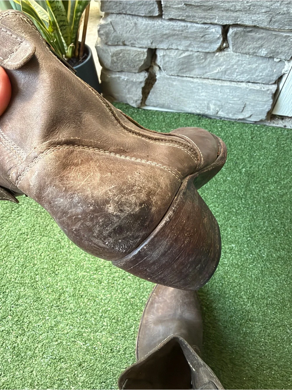 Freebird by Steven Austin Distressed Brown Leather Women’s Ankle Boots